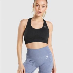 Gymshark Vital seamless black marl sports bra
